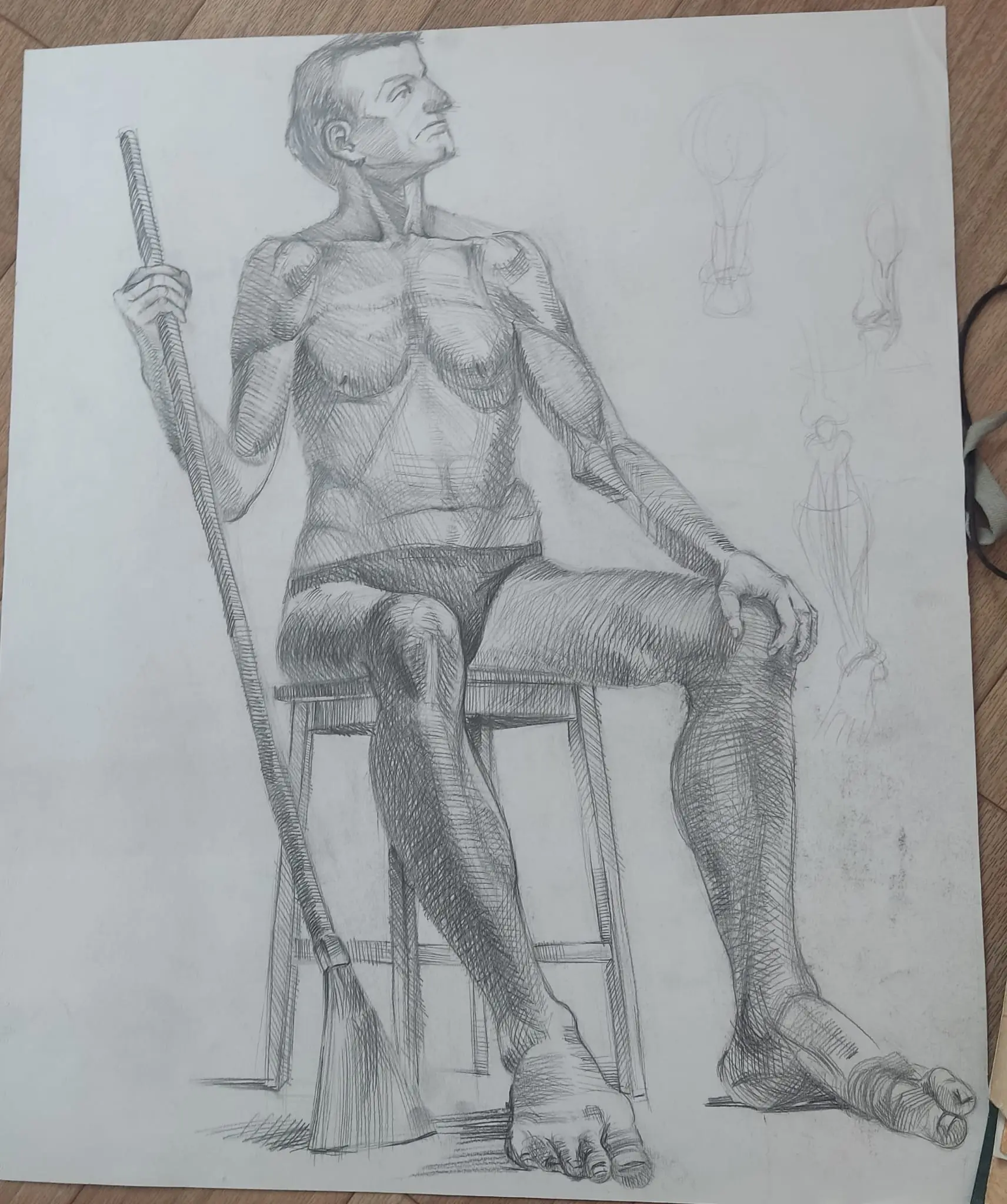 Retrato a lápiz de una pareja hecho a mano